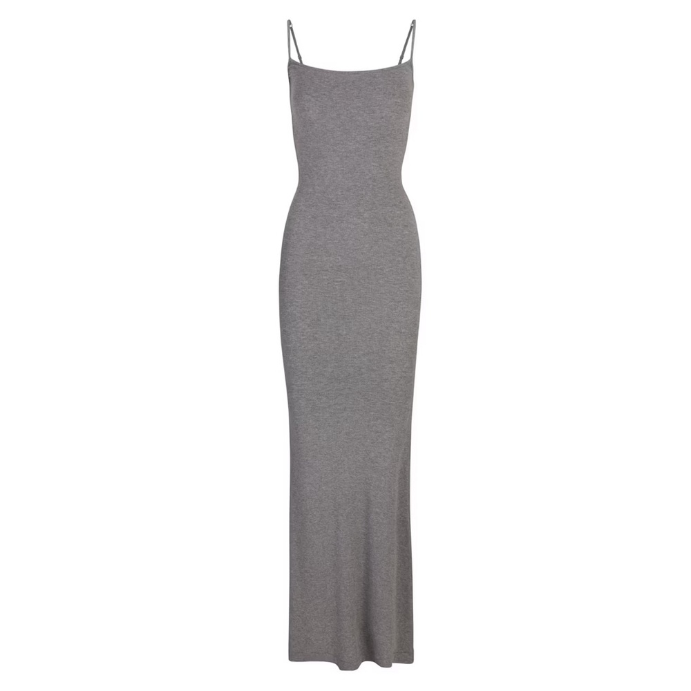 Elegant Gray Maxi Dress